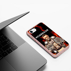 Чехол iPhone 7/8 матовый CONOR McGREGOR, цвет: 3D-светло-розовый — фото 2