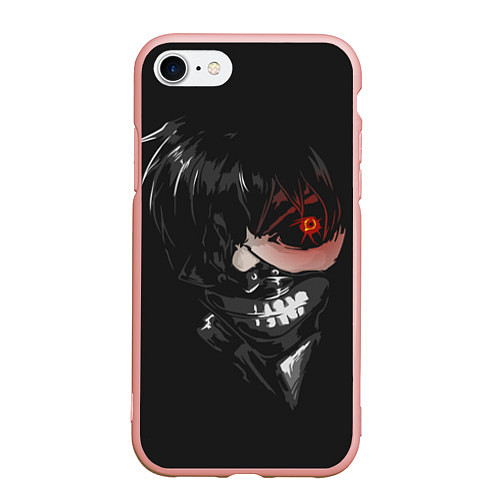 Чехол iPhone 7/8 матовый Tokyo Ghoul / 3D-Светло-розовый – фото 1