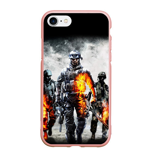 Чехол iPhone 7/8 матовый Battlefield / 3D-Светло-розовый – фото 1