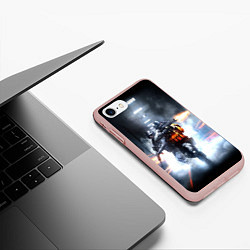 Чехол iPhone 7/8 матовый Battlefield, цвет: 3D-светло-розовый — фото 2