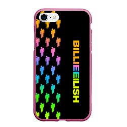 Чехол iPhone 7/8 матовый BILLIE EILISH, цвет: 3D-малиновый