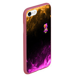 Чехол iPhone 7/8 матовый Brawl Stars Sandy, цвет: 3D-малиновый — фото 2