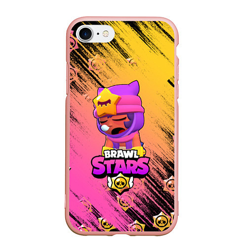 Чехол iPhone 7/8 матовый Бравл старс Сэнди / 3D-Светло-розовый – фото 1