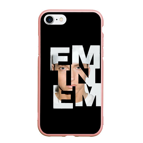 Чехол iPhone 7/8 матовый Eminem / 3D-Светло-розовый – фото 1