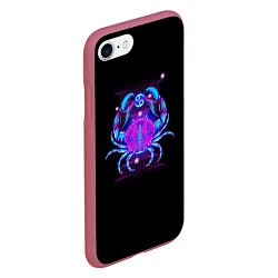 Чехол iPhone 7/8 матовый Рак, цвет: 3D-малиновый — фото 2