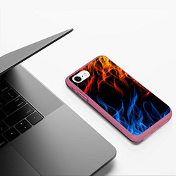 Чехол iPhone 7/8 матовый БИТВА ОГНЕЙ, цвет: 3D-малиновый — фото 2