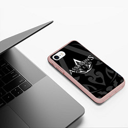 Чехол iPhone 7/8 матовый Assassin’s Creed, цвет: 3D-светло-розовый — фото 2