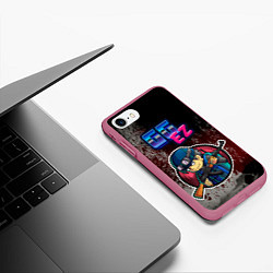 Чехол iPhone 7/8 матовый GGEZ, цвет: 3D-малиновый — фото 2