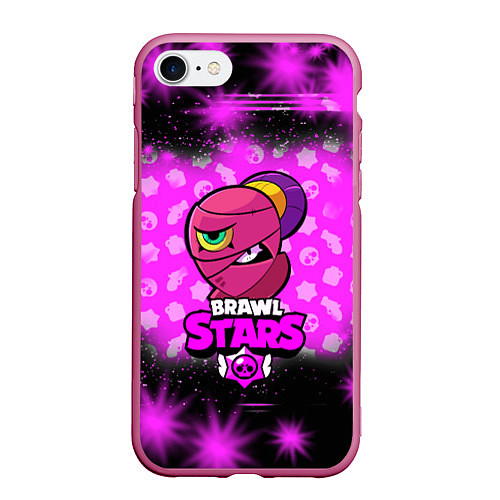 Чехол iPhone 7/8 матовый BRAWL STARS NITA / 3D-Малиновый – фото 1