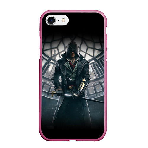 Чехол iPhone 7/8 матовый Assassin’s Creed / 3D-Малиновый – фото 1