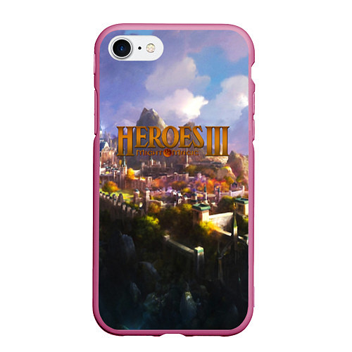 Чехол iPhone 7/8 матовый HEROES 3 / 3D-Малиновый – фото 1