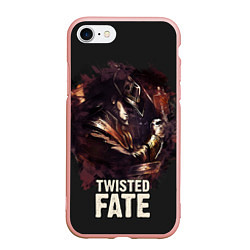 Чехол iPhone 7/8 матовый Twisted Fate, цвет: 3D-светло-розовый