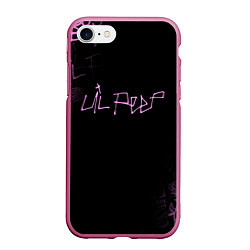 Чехол iPhone 7/8 матовый LIL PEEP, цвет: 3D-малиновый