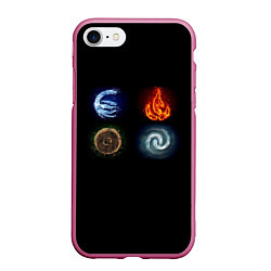 Чехол iPhone 7/8 матовый Аватар, цвет: 3D-малиновый