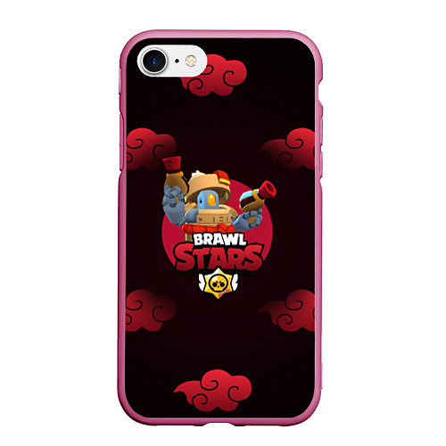 Чехол iPhone 7/8 матовый Brawl Stars Dumpling Darryl / 3D-Малиновый – фото 1