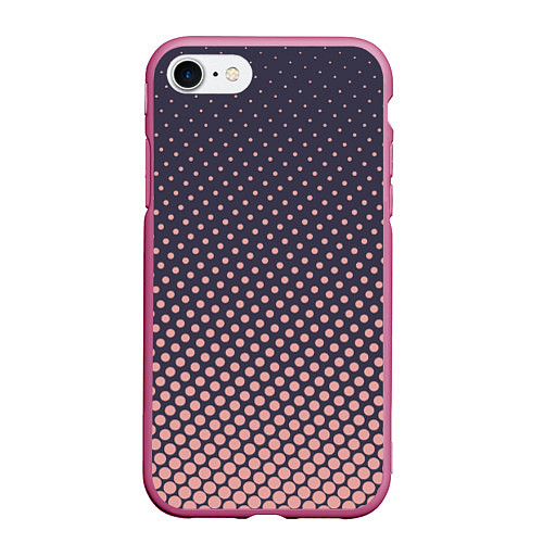 Чехол iPhone 7/8 матовый Dots pattern / 3D-Малиновый – фото 1