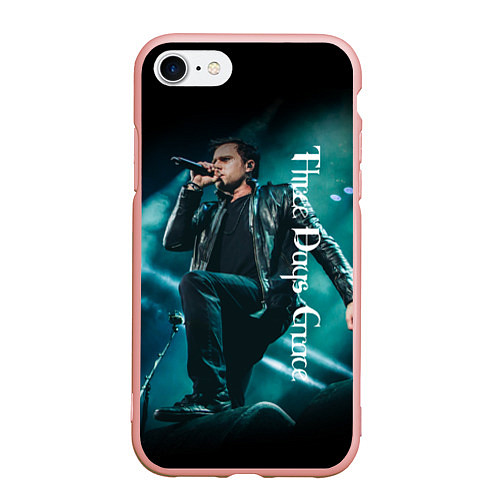 Чехол iPhone 7/8 матовый Three Days Grace / 3D-Светло-розовый – фото 1