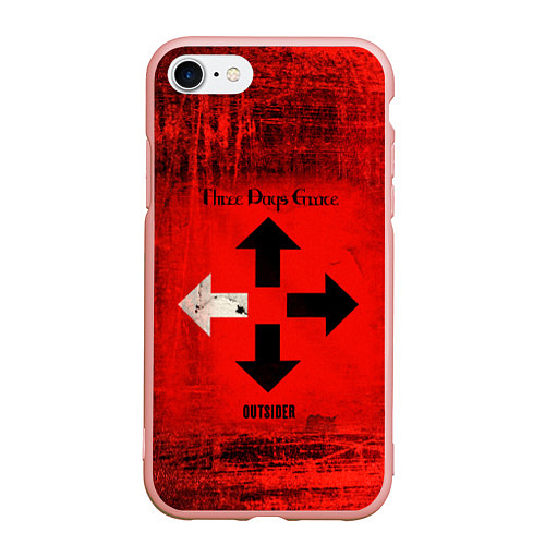 Чехол iPhone 7/8 матовый Three Days Grace / 3D-Светло-розовый – фото 1