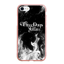 Чехол iPhone 7/8 матовый Three Days Grace, цвет: 3D-светло-розовый