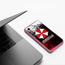 Чехол iPhone 7/8 матовый UMBRELLA CORP, цвет: 3D-малиновый — фото 2