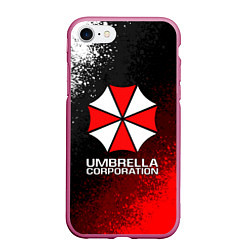 Чехол iPhone 7/8 матовый UMBRELLA CORP, цвет: 3D-малиновый