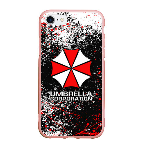 Чехол iPhone 7/8 матовый UMBRELLA CORP / 3D-Светло-розовый – фото 1