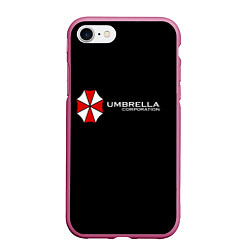 Чехол iPhone 7/8 матовый Umbrella Corporation, цвет: 3D-малиновый