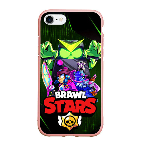 Чехол iPhone 7/8 матовый BRAWL STARS / 3D-Светло-розовый – фото 1