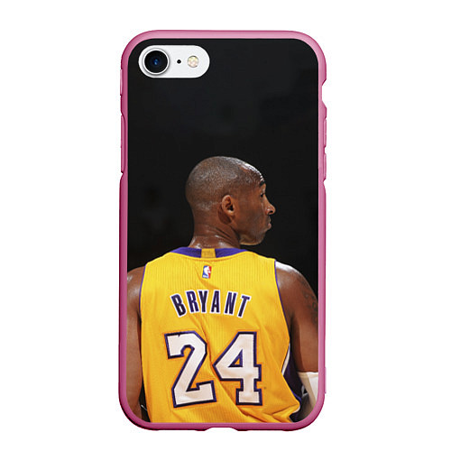 Чехол iPhone 7/8 матовый Kobe Bryant / 3D-Малиновый – фото 1