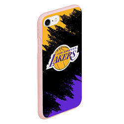 Чехол iPhone 7/8 матовый LA LAKERS, цвет: 3D-светло-розовый — фото 2