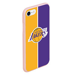 Чехол iPhone 7/8 матовый LA LAKERS, цвет: 3D-светло-розовый — фото 2