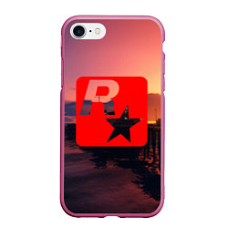 Чехол iPhone 7/8 матовый GTA ROCKSTAR