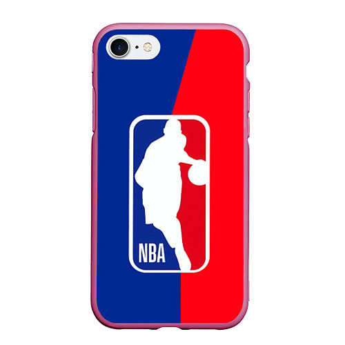 Чехол iPhone 7/8 матовый NBA Kobe Bryant / 3D-Малиновый – фото 1