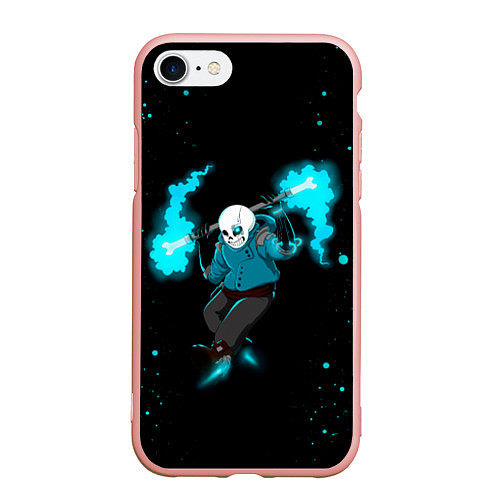 Чехол iPhone 7/8 матовый Undertale / 3D-Светло-розовый – фото 1