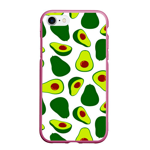 Чехол iPhone 7/8 матовый Avokado / 3D-Малиновый – фото 1