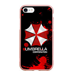 Чехол iPhone 7/8 матовый UMBRELLA CORP, цвет: 3D-светло-розовый