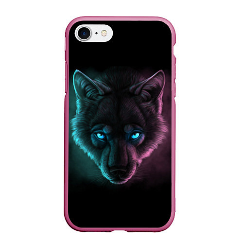 Чехол iPhone 7/8 матовый Neon Style / 3D-Малиновый – фото 1