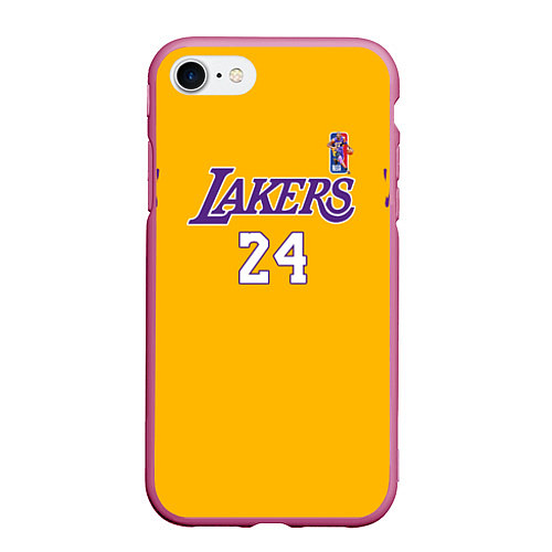 Чехол iPhone 7/8 матовый KOBE BRYANT / 3D-Малиновый – фото 1