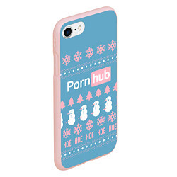 Чехол iPhone 7/8 матовый Pornhub - christmas sweater, цвет: 3D-светло-розовый — фото 2