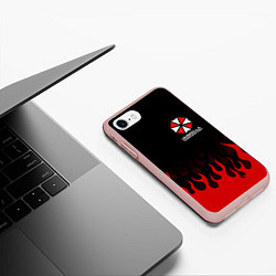 Чехол iPhone 7/8 матовый UMBRELLA CORPORATION, цвет: 3D-светло-розовый — фото 2