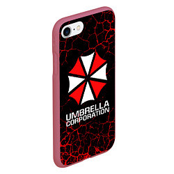 Чехол iPhone 7/8 матовый UMBRELLA CORPORATION, цвет: 3D-малиновый — фото 2