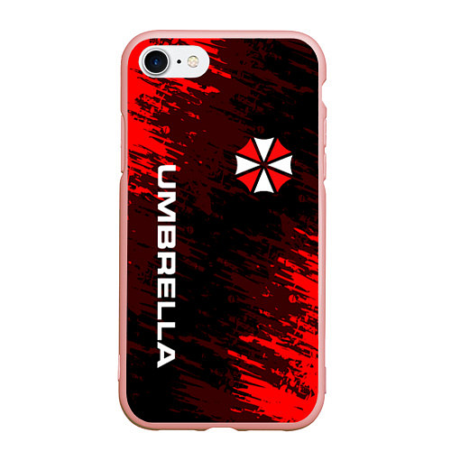 Чехол iPhone 7/8 матовый UMBRELLA CORPORATION / 3D-Светло-розовый – фото 1