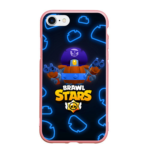 Чехол iPhone 7/8 матовый Brawl Stars Darryl / 3D-Баблгам – фото 1