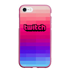 Чехол iPhone 7/8 матовый TWITCH, цвет: 3D-малиновый