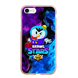 Чехол iPhone 7/8 матовый BRAWL STARS MRP, цвет: 3D-светло-розовый