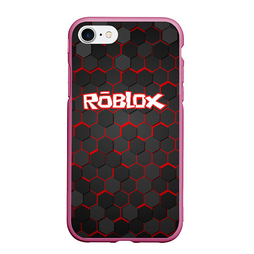 Чехол iPhone 7/8 матовый ROBLOX / 3D-Малиновый – фото 1