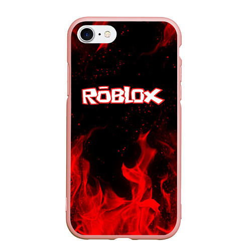 Чехол iPhone 7/8 матовый ROBLOX / 3D-Светло-розовый – фото 1