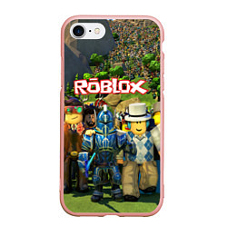 Чехол iPhone 7/8 матовый ROBLOX, цвет: 3D-светло-розовый