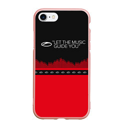 Чехол iPhone 7/8 матовый ASOT Let The Music Guide You, цвет: 3D-светло-розовый