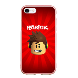 Чехол iPhone 7/8 матовый ROBLOX, цвет: 3D-светло-розовый